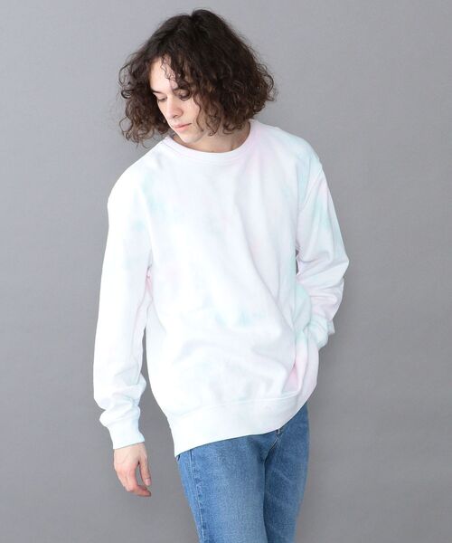 SHIPS any(シップス エニィ)の「SHIPS any: 【国内手染め】タイダイ ミニ裏毛 スウェット/ロンT(スウェット・メンズ・グレー/ライトブルー/ピンク・SMALL/MEDIUM/LARGE/X-LARGE)」の11枚目の写真