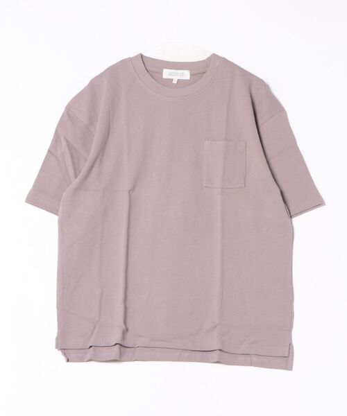 STYLEBLOCK(スタイルブロック)の「ハニカムWフェイスTシャツ(Tシャツ/カットソー・メンズ・ラベンダー/オフホワイト/ネイビー/サックスブルー/ベージュ・L/LL/M)」の5枚目の写真