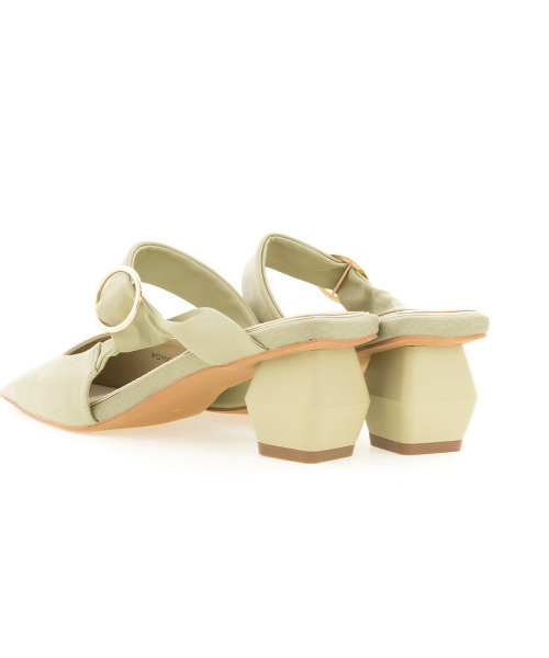 RANDA(ランダ)の「ソフト ねじりストラップスクエアカットミュール(パンプス・レディース・イエロー/グリーン/クリーム・M/L/LL/S)」の12枚目の写真