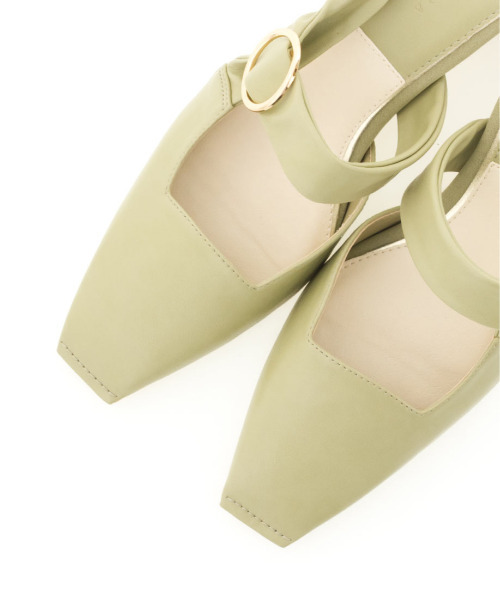 RANDA(ランダ)の「ソフト ねじりストラップスクエアカットミュール(パンプス・レディース・イエロー/グリーン/クリーム・M/L/LL/S)」の13枚目の写真