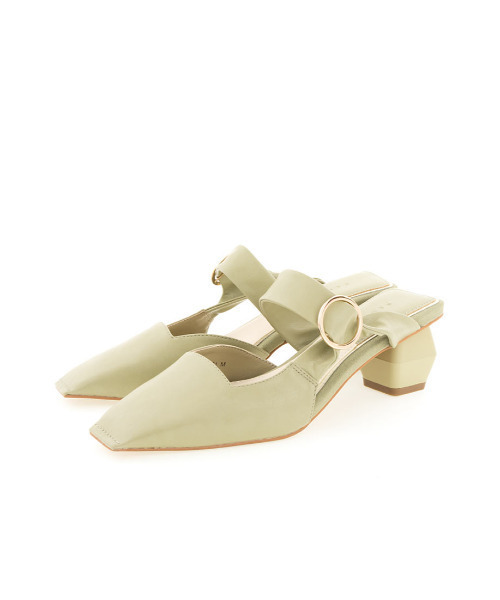 RANDA(ランダ)の「ソフト ねじりストラップスクエアカットミュール(パンプス・レディース・イエロー/グリーン/クリーム・M/L/LL/S)」の21枚目の写真