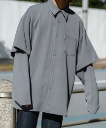 【Adoon plain】スリーブレイヤードシャツ