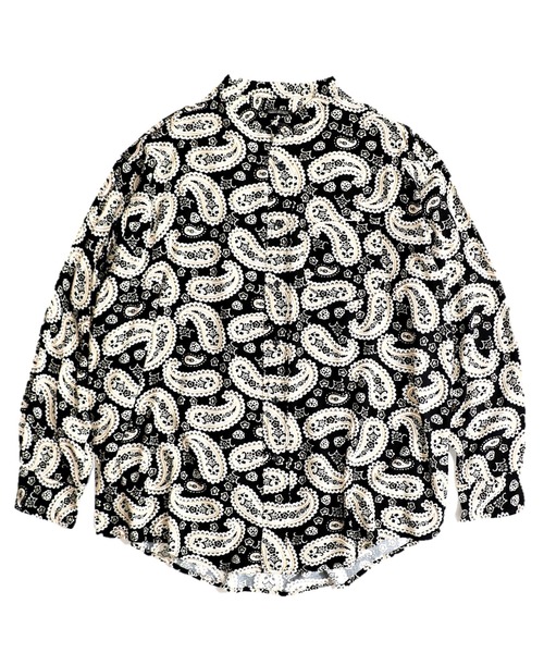 SUNNY SPORTS(サニースポーツ)の「SUNNY SPORTS / サニースポーツ 90S STAND PAISLEY LS SHIRTS(シャツ/ブラウス)」|ブラック