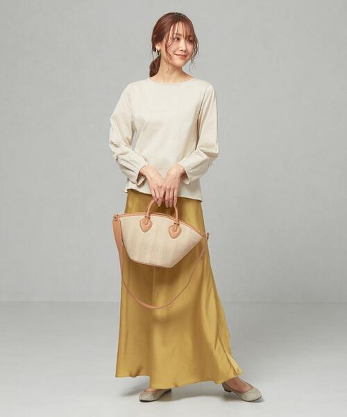 THE STATION STORE（ザ ステーション ストア）の「＜closet story＞ シート ポーチIN ショルダー トートバッグ（トートバッグ・レディース・ダークグレー/ベージュ・FREE）」の4枚目の写真