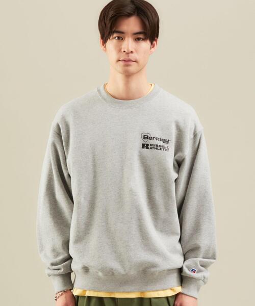 Russell Athletic（ラッセルアスレティック）の「別注 [ ラッセルアスレチック × バークレー ] RUSSELL ATHLETIC × Berkley ロゴ スウェット クルーネック（スウェット・メンズ・グレー/ナチュラル・MEDIUM/LARGE）」の5枚目の写真
