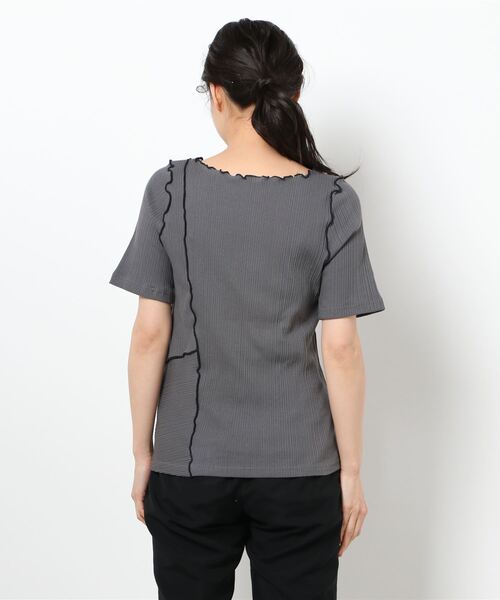 HONEYSUCKLE ROSE（ハニーサックルローズ）の「【HONEYSUCKLE ROSE】メローＴシャツ（Tシャツ/カットソー・レディース・イエロー/ベージュ/ダークグレー・L/M）」の4枚目の写真