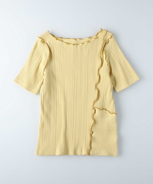 HONEYSUCKLE ROSE（ハニーサックルローズ）の「【HONEYSUCKLE ROSE】メローＴシャツ（Tシャツ/カットソー・レディース・イエロー/ベージュ/ダークグレー・L/M）」の11枚目の写真