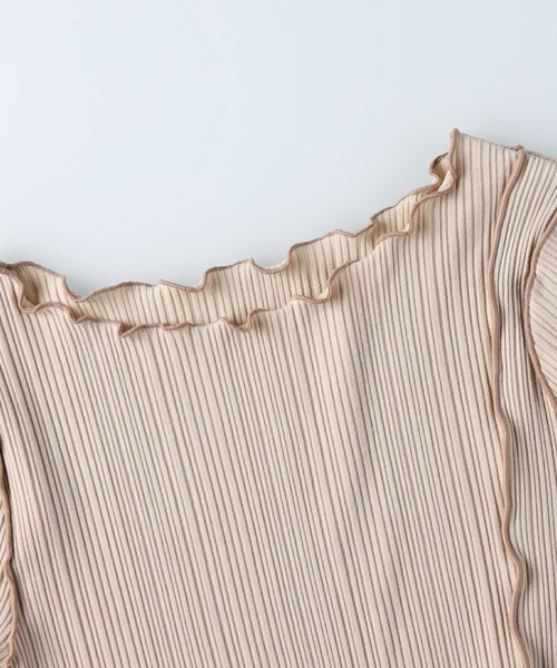 HONEYSUCKLE ROSE（ハニーサックルローズ）の「【HONEYSUCKLE ROSE】メローＴシャツ（Tシャツ/カットソー・レディース・イエロー/ベージュ/ダークグレー・L/M）」の6枚目の写真