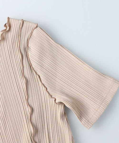 HONEYSUCKLE ROSE（ハニーサックルローズ）の「【HONEYSUCKLE ROSE】メローＴシャツ（Tシャツ/カットソー・レディース・イエロー/ベージュ/ダークグレー・L/M）」の8枚目の写真