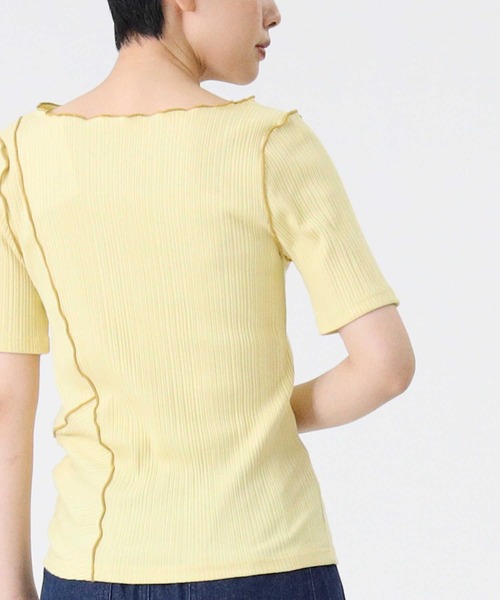 HONEYSUCKLE ROSE（ハニーサックルローズ）の「【HONEYSUCKLE ROSE】メローＴシャツ（Tシャツ/カットソー・レディース・イエロー/ベージュ/ダークグレー・L/M）」の15枚目の写真