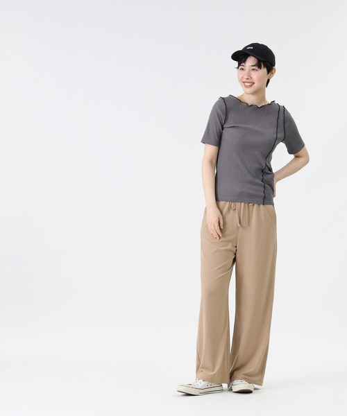 HONEYSUCKLE ROSE（ハニーサックルローズ）の「【HONEYSUCKLE ROSE】メローＴシャツ（Tシャツ/カットソー・レディース・イエロー/ベージュ/ダークグレー・L/M）」の22枚目の写真