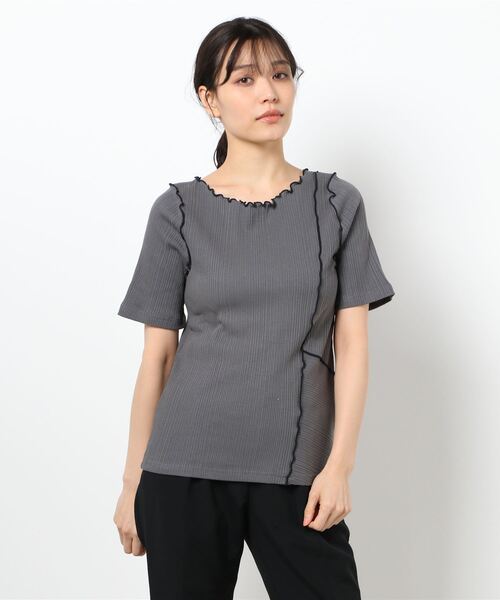 HONEYSUCKLE ROSE（ハニーサックルローズ）の「【HONEYSUCKLE ROSE】メローＴシャツ（Tシャツ/カットソー・レディース・イエロー/ベージュ/ダークグレー・L/M）」の21枚目の写真