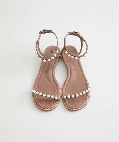 TSURU by Mariko Oikawa（ツルバイマリコオイカワ）の「【TSURU by Mariko Oikawa(ツルバイマリコオイカワ)】Voyage パールストラップサンダル/WW-1218270（サンダル・レディース・ブラック/パープル/ベージュ・23/24/23.5）」の21枚目の写真