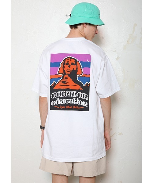 COMMON EDUCATION（コモンエデュケーション）の「S/S TEE "SPHINX"　ショートスリーブ T "スフィンクス”（Tシャツ/カットソー・メンズ・ホワイト/ブラック/サンドベージュ・LARGE/X-LARGE/MEDIUM）」の3枚目の写真