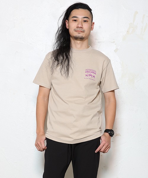 COMMON EDUCATION（コモンエデュケーション）の「S/S TEE "SPHINX"　ショートスリーブ T "スフィンクス”（Tシャツ/カットソー・メンズ・ホワイト/ブラック/サンドベージュ・LARGE/X-LARGE/MEDIUM）」の2枚目の写真