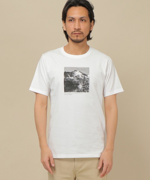 ikka(イッカ)の「汗染み軽減プリントT(Tシャツ/カットソー・メンズ・ホワイト/ネイビー/グレー/マスタード・L/S/XL/M)」の7枚目の写真