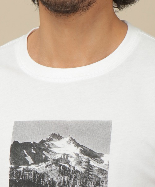 ikka(イッカ)の「汗染み軽減プリントT(Tシャツ/カットソー・メンズ・ホワイト/ネイビー/グレー/マスタード・L/S/XL/M)」の10枚目の写真