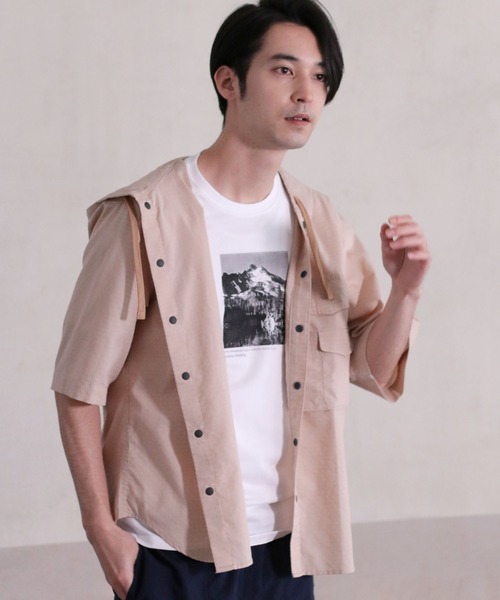 ikka(イッカ)の「汗染み軽減プリントT(Tシャツ/カットソー・メンズ・ホワイト/ネイビー/グレー/マスタード・L/S/XL/M)」の21枚目の写真