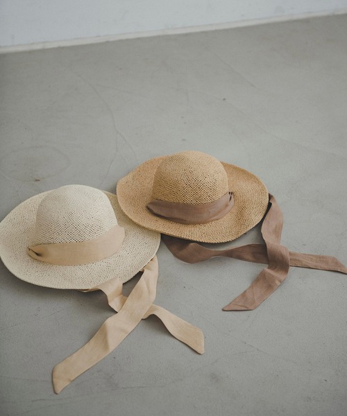 FREE'S MART（フリーズマート）の「リボンつきハット（ハット・レディース・ベージュ/ブラウン・ﾌﾘ-）」の5枚目の写真