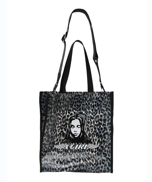 X-girl（エックスガール）の「ANGEL FACE BIG TOTE BAG（トートバッグ・レディース・ホワイト/ブラック/ベージュ・ONE SIZE）」の6枚目の写真