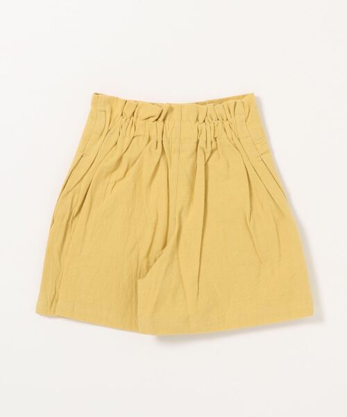 studio mini（スタディオ ミニ）の「綿ワッシャークロス４分前スカート付パンツ（その他パンツ・キッズ・イエロー/ライトベージュ・90/95/100/110/120/130/80）」の3枚目の写真