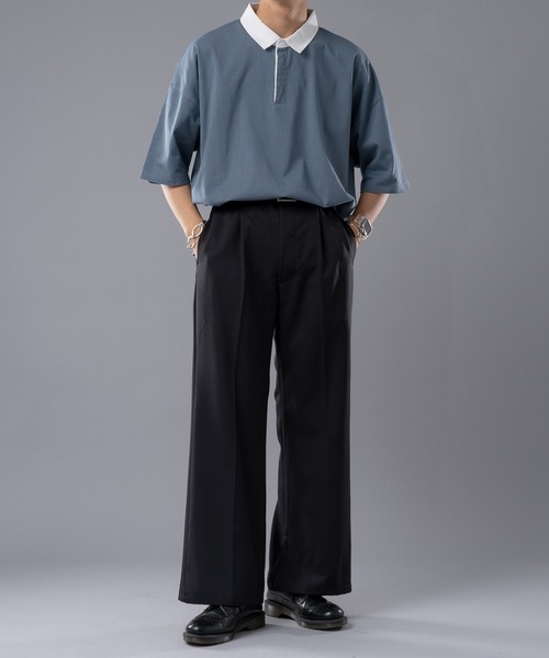 kutir（クティール）の「無地・ボーダーラガーシャツ（シャツ/ブラウス・メンズ・レッド/イエロー/サックスブルー/ダークブルー・MEDIUM/LARGE）」の11枚目の写真