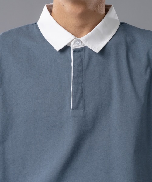 kutir（クティール）の「無地・ボーダーラガーシャツ（シャツ/ブラウス・メンズ・レッド/イエロー/サックスブルー/ダークブルー・MEDIUM/LARGE）」の5枚目の写真