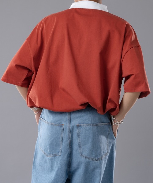 kutir（クティール）の「無地・ボーダーラガーシャツ（シャツ/ブラウス・メンズ・レッド/イエロー/サックスブルー/ダークブルー・MEDIUM/LARGE）」の14枚目の写真