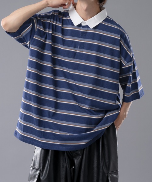 kutir（クティール）の「無地・ボーダーラガーシャツ（シャツ/ブラウス・メンズ・レッド/イエロー/サックスブルー/ダークブルー・MEDIUM/LARGE）」の16枚目の写真