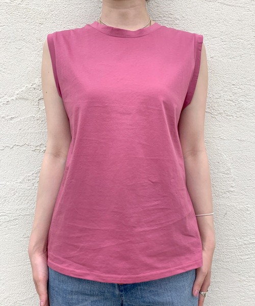 SHENERY（シーナリー）の「ノースリーブシルケットカットソー（Tシャツ/カットソー・レディース・オフホワイト/ピンク/ブルー/グレー系その他/レッド系その他/グリーン系その他/オレンジ・FREE）」の11枚目の写真