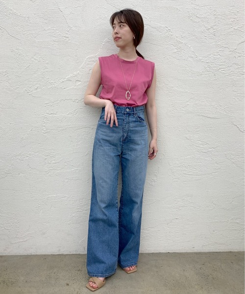 SHENERY（シーナリー）の「ノースリーブシルケットカットソー（Tシャツ/カットソー・レディース・オフホワイト/ピンク/ブルー/グレー系その他/レッド系その他/グリーン系その他/オレンジ・FREE）」の20枚目の写真