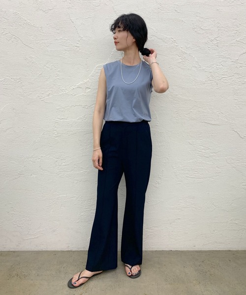 SHENERY（シーナリー）の「ノースリーブシルケットカットソー（Tシャツ/カットソー・レディース・オフホワイト/ピンク/ブルー/グレー系その他/レッド系その他/グリーン系その他/オレンジ・FREE）」の8枚目の写真