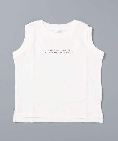 LOWRYS FARM（ローリーズファーム）の「プリントノースリーブ　948798（Tシャツ/カットソー・キッズ・ブラック/グレー/オフホワイト・110cm/120cm/130cm）」の2枚目の写真