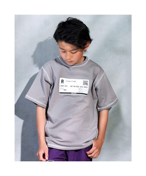 RAD CUSTOM（ラッドカスタム）の「RAD CUSTOM/フロント パッチ Tシャツ(120~160cm)（Tシャツ/カットソー・キッズ・グレー/ブラック・140/130/160/120/150）」の2枚目の写真