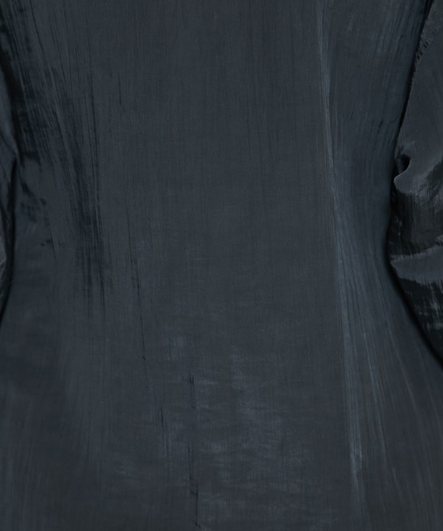 08sircus(ゼロエイトサーカス)の「【08sircus(ゼロハチサーカス)】シャイニータフェッタオープンカラーシャツ FS21SM-SH05(シャツ/ブラウス・レディース・ブラック/ピンク・3)」の4枚目の写真