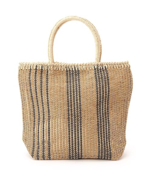 DRESKIP（ドレスキップ）の「◆ストライプ雑材トート（トートバッグ・レディース・ブルー系2/チャコール/オレンジ系その他4/ブラウン系3・00）」の2枚目の写真