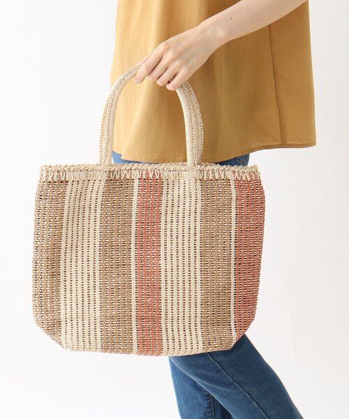 DRESKIP（ドレスキップ）の「◆ストライプ雑材トート（トートバッグ・レディース・ブルー系2/チャコール/オレンジ系その他4/ブラウン系3・00）」の10枚目の写真