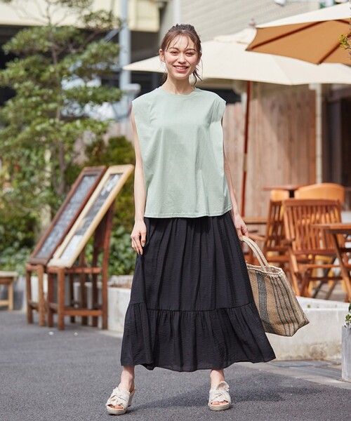 DRESKIP（ドレスキップ）の「◆ストライプ雑材トート（トートバッグ・レディース・ブルー系2/チャコール/オレンジ系その他4/ブラウン系3・00）」の12枚目の写真