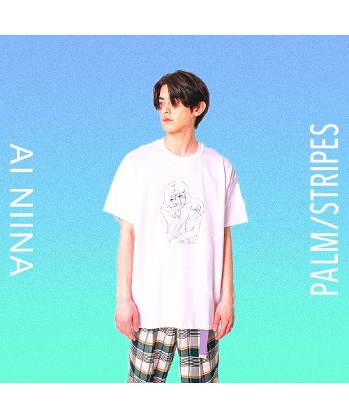 Revo.(レボ)の「藍にいな × PALM/STRIPES 【 狭い愛から抜け出して 】(Tシャツ/カットソー・レディース・ホワイト/イエロー・M/S/XL/L)」の22枚目の写真