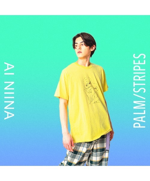 Revo.(レボ)の「藍にいな × PALM/STRIPES 【 狭い愛から抜け出して 】(Tシャツ/カットソー・レディース・ホワイト/イエロー・M/S/XL/L)」の21枚目の写真