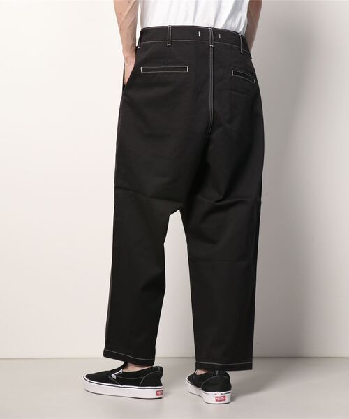 SETTO（セット）の「WIDE TROUSERS：ワイドトラウザー（チノパンツ・メンズ・ブラック・32inch/34inch/26inch/30 inch）」の9枚目の写真