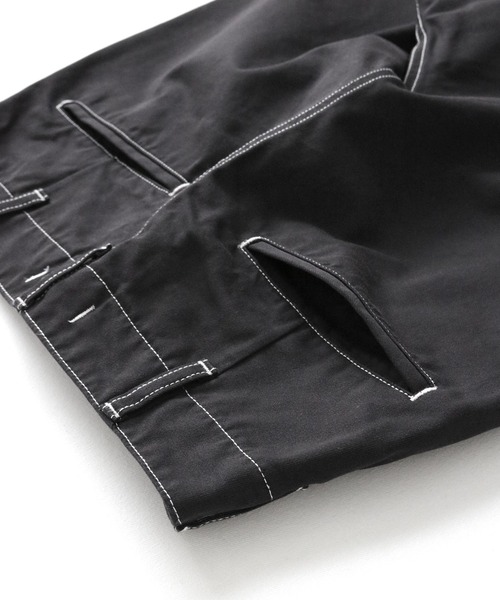 SETTO（セット）の「WIDE TROUSERS：ワイドトラウザー（チノパンツ・メンズ・ブラック・32inch/34inch/26inch/30 inch）」の5枚目の写真