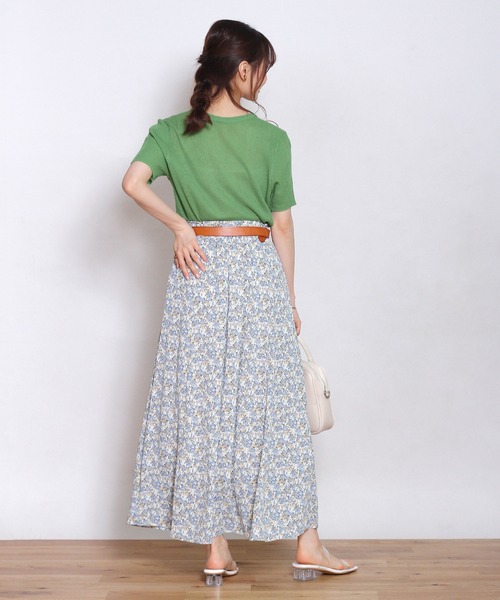 Crisp yours（クリスプユアーズ）の「【WEB限定】ショートスリーブサマーニット（ニット/セーター・レディース・ネイビー/イエロー/グリーン/アイボリー・FREE）」の6枚目の写真