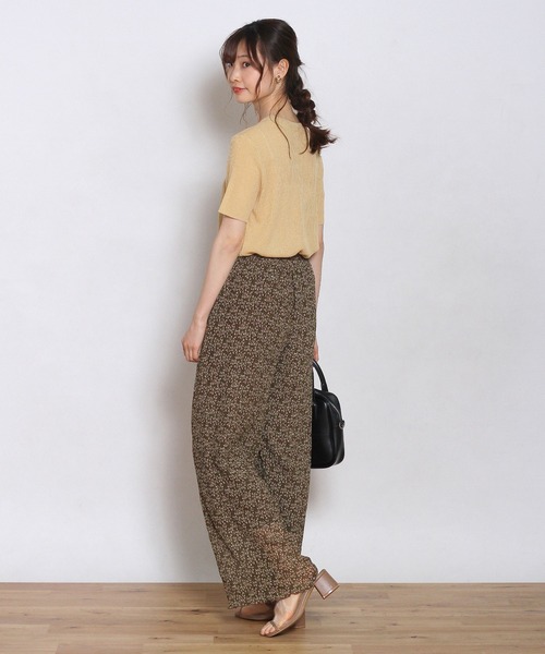 Crisp yours（クリスプユアーズ）の「【WEB限定】ショートスリーブサマーニット（ニット/セーター・レディース・ネイビー/イエロー/グリーン/アイボリー・FREE）」の18枚目の写真