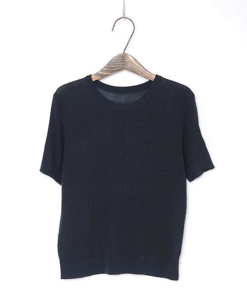 Crisp yours（クリスプユアーズ）の「【WEB限定】ショートスリーブサマーニット（ニット/セーター・レディース・ネイビー/イエロー/グリーン/アイボリー・FREE）」の22枚目の写真