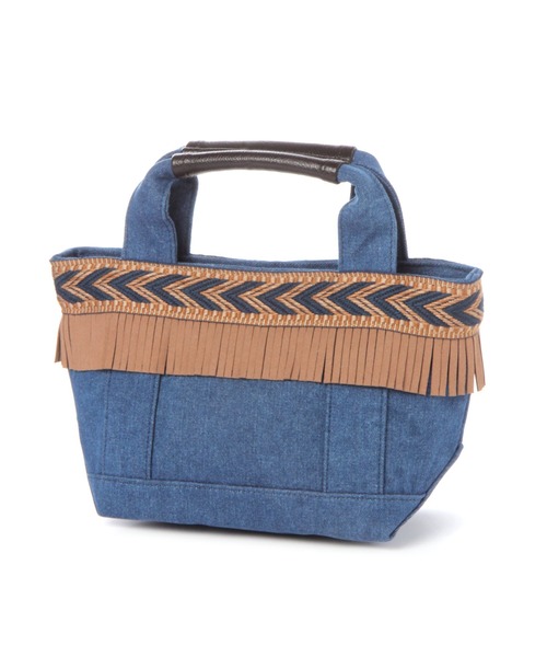 BAYFLOW(ベイフロー)の「フリンジロゴトートS(トートバッグ・レディース・インディゴブルー/ナチュラル・FREE)」の10枚目の写真