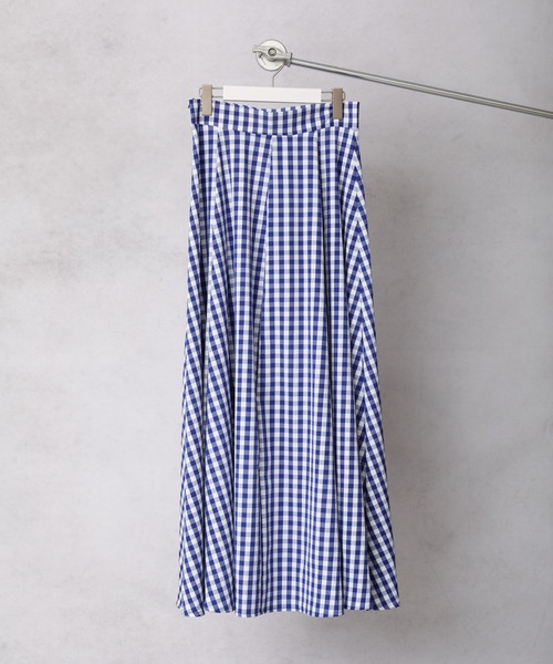 ap retro（アプレトロ）の「ギンガムチェックフレアロングスカート【ZOZO限定アイテム】（スカート・レディース・ブラック/ブルー/ブラウン系その他/グリーン系その他/ブラック系その他・FREE）」の7枚目の写真