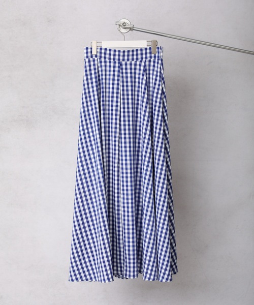 ap retro（アプレトロ）の「ギンガムチェックフレアロングスカート【ZOZO限定アイテム】（スカート・レディース・ブラック/ブルー/ブラウン系その他/グリーン系その他/ブラック系その他・FREE）」の8枚目の写真