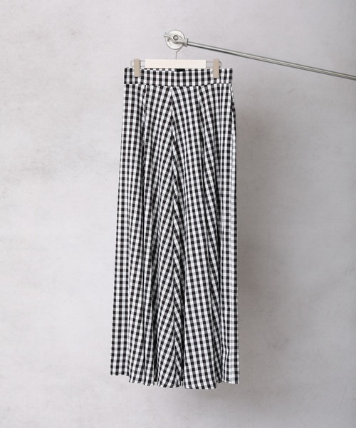 ap retro（アプレトロ）の「ギンガムチェックフレアロングスカート【ZOZO限定アイテム】（スカート・レディース・ブラック/ブルー/ブラウン系その他/グリーン系その他/ブラック系その他・FREE）」の9枚目の写真