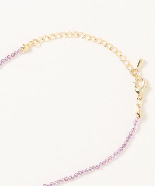 WHO'S WHO gallery（フーズフーギャラリー）の「フラワービーズネックレス（ネックレス・レディース・パープル・FREE）」の9枚目の写真